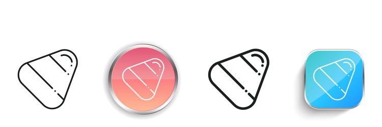candy corn icon thin linear regular and button vector image