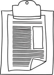 hand drawing with table notepad sheets vector image