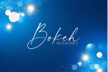 Abstract blue background with bokeh effect vector