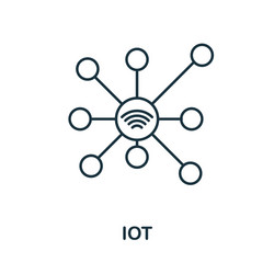 Iot line icon simple element from digital vector