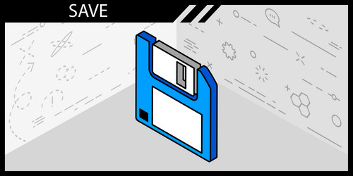 save isometric design icon web 3d colorful vector image