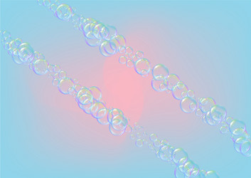 fizz background with shampoo foam and soap bubbles vector image