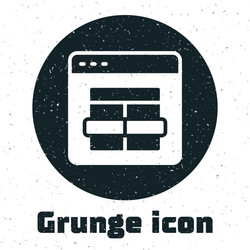 grunge mysql code icon isolated on white vector image