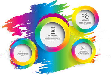 modern circle colorful can be used for workflow vector image