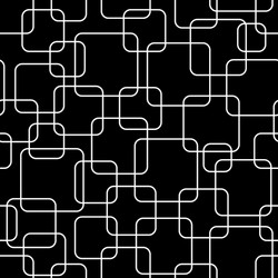 Rounded Square Line Art Pattern vector image