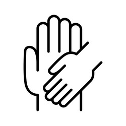 support icon in thin line style graphic design vector image