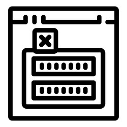 website showing server down error message vector image