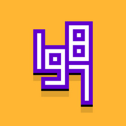 year 1987 text with 3d isometric effect vector image