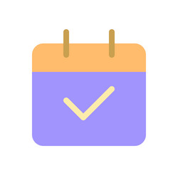 calendar pixel perfect flat gradient color ui icon vector image