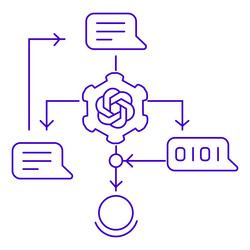 conversational ai smart text generation chatbot vector image