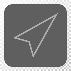 pointer right up rounded square button vector image