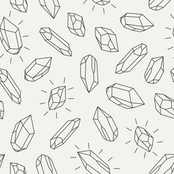 seamless pattern with simple crystal shapes vector image