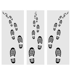 Shoe Prints Trail Vector Image