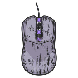 device computer mouse sketch scratch board vector image