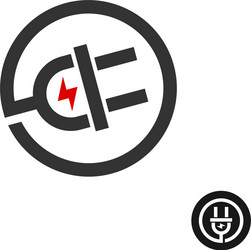 Electric Plug Icon - Power Source vector image
