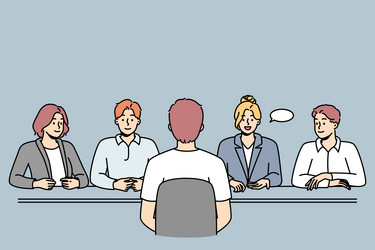 Man in Office Interview vector image