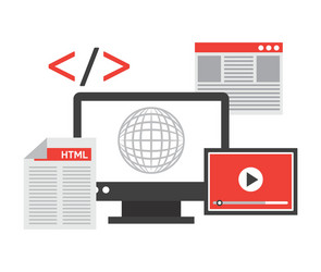 programming software vector image