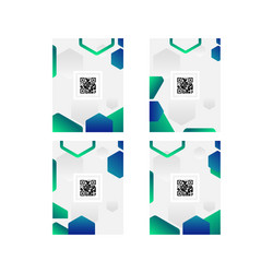 qr code label set modern concept design collection vector image