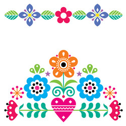 Scandinavian Floral Pattern Vector Image