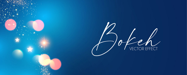 abstract blue background with bokeh effect vector image