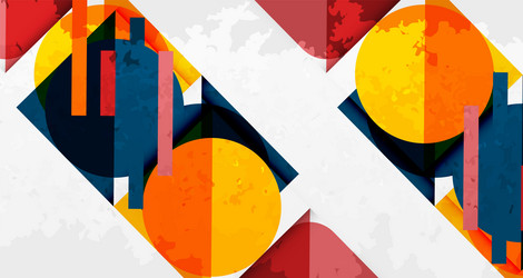 abstract geometric composition overlapping shapes vector image