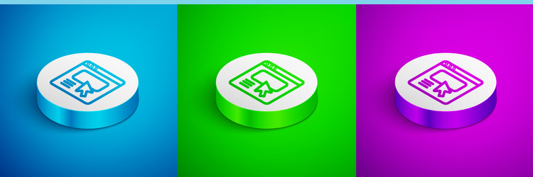 isometric line ui or ux design icon isolated vector image