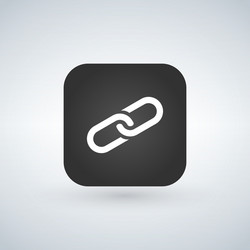 link icon over black application button vector image