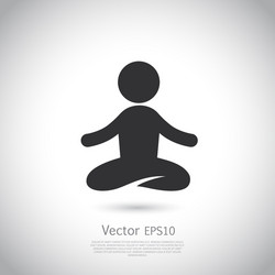Meditating Yoga Girl Icon Vector Image