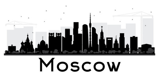 Moscow Skyline Silhouette Vector Image