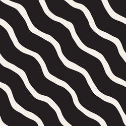 seamless pattern with hand drawn waves abstract vector image