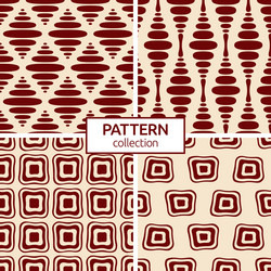 set four abstract seamless geometric patterns vector image