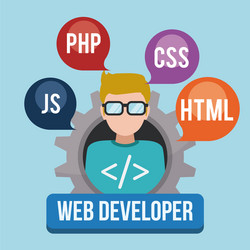 web developer design vector image