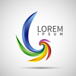 abstract element shape design icon vector image