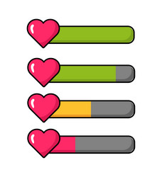 game buttons in retro style set vector image