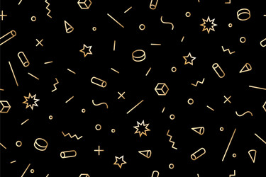 geometric memphis pattern for happy new year vector image