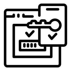 two factor authentication with key and password vector image