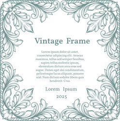 vintage square ornate frame vector