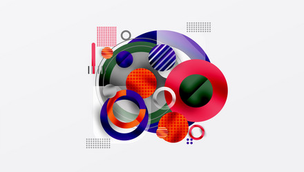 abstract circle design with overlapping vector image
