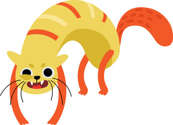 funny angry cat cute animal pet character vector