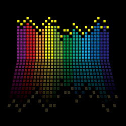 Music equalizer dynamic volume Royalty Free Vector Image