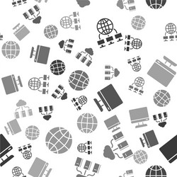 set computer network cloud or online library vector image