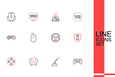 set line game controller or joystick microphone vector image