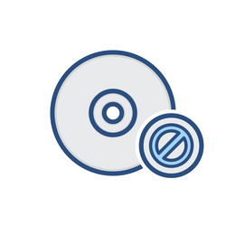 cd compact disable disk drive error storage icon vector image