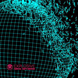 exploded grid ball made connected dots vector image