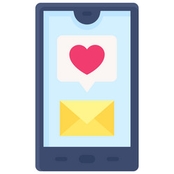 Love mail icon valentines day related vector