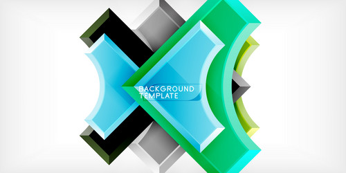 square arrow shapes with round elements vector image