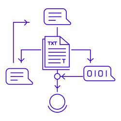 generative ai language model icon design vector image