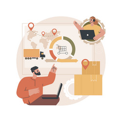 handling and order processing abstract concept vector image