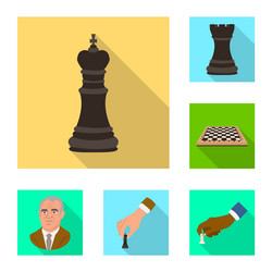 isolated object of checkmate and thin symbol set vector image