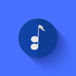 Modern flat blue circle icon vector